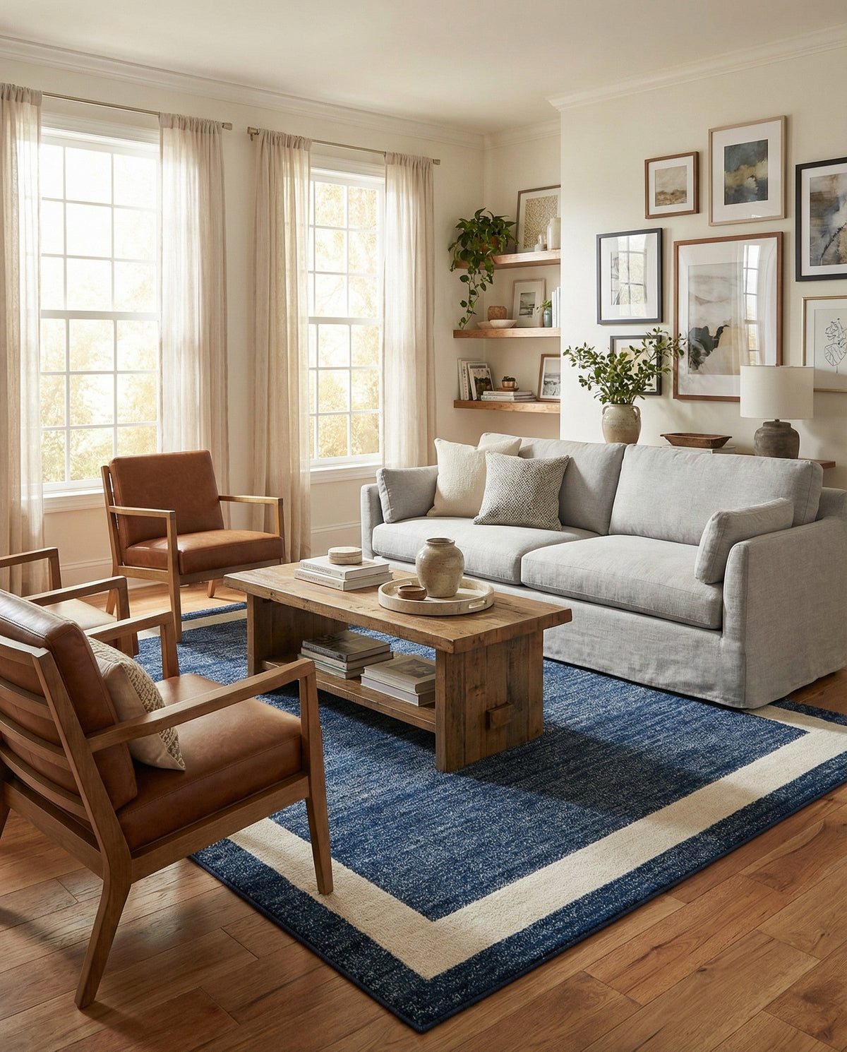 Studio Haven Collection Area Rug -  Alcove (Navy Blue) Rectangle Navy Blue  lifestyle 8