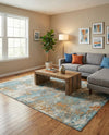 Arcadia Rugs Collection Area Rug -  Nirvana Rectangle Cream Blue  lifestyle 21