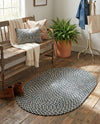 Sustainable Strands Indoor-Outdoor Oasis Collection Area Rug -  Sandbar (Navy Blue) Oval Navy Blue  lifestyle 8