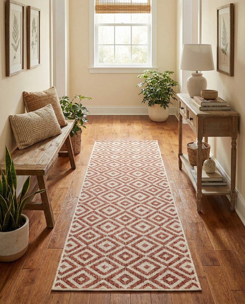 Urban Oasis Rugs Collection Area Rug -  Rooftop (Rust Red) Runner Rust Red  lifestyle 48