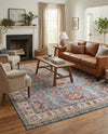 Heritage Elegance Collection Area Rug -  Neuschwanstein Rectangle Light Blue  lifestyle 35