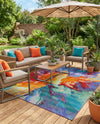 Urban Terrace Collection Area Rug -  Laneway Rectangle Multi  lifestyle 44