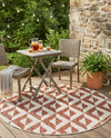 Urban Oasis Rugs Collection Area Rug -  Highrise (Rust Red) Round Rust Red  lifestyle 43