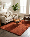 Plush Oasis Collection Area Rug - Serenity (Terracotta) Rectangle Terracotta  lifestyle 12