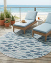 Seaside Haven Rugs Collection Area Rug -  Harbor Round Blue  lifestyle 55