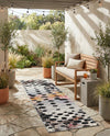 Urban Terrace Collection Area Rug -  Piazza Runner White and Black  lifestyle 60