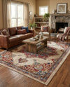Eden Oasis Collection Area Rug -  Tranquility (Cream) Rectangle Cream  lifestyle 3