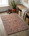 Savannah Threads Collection Area Rug - Tybee Rectangle Peach pink  lifestyle 22