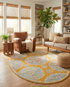 Arcadia Rugs Collection Area Rug -  Atlantis (Orange) Oval Orange  lifestyle 67