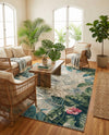 Seaside Blooms Collection Area Rug -  Paradise Rectangle Multi  lifestyle 30
