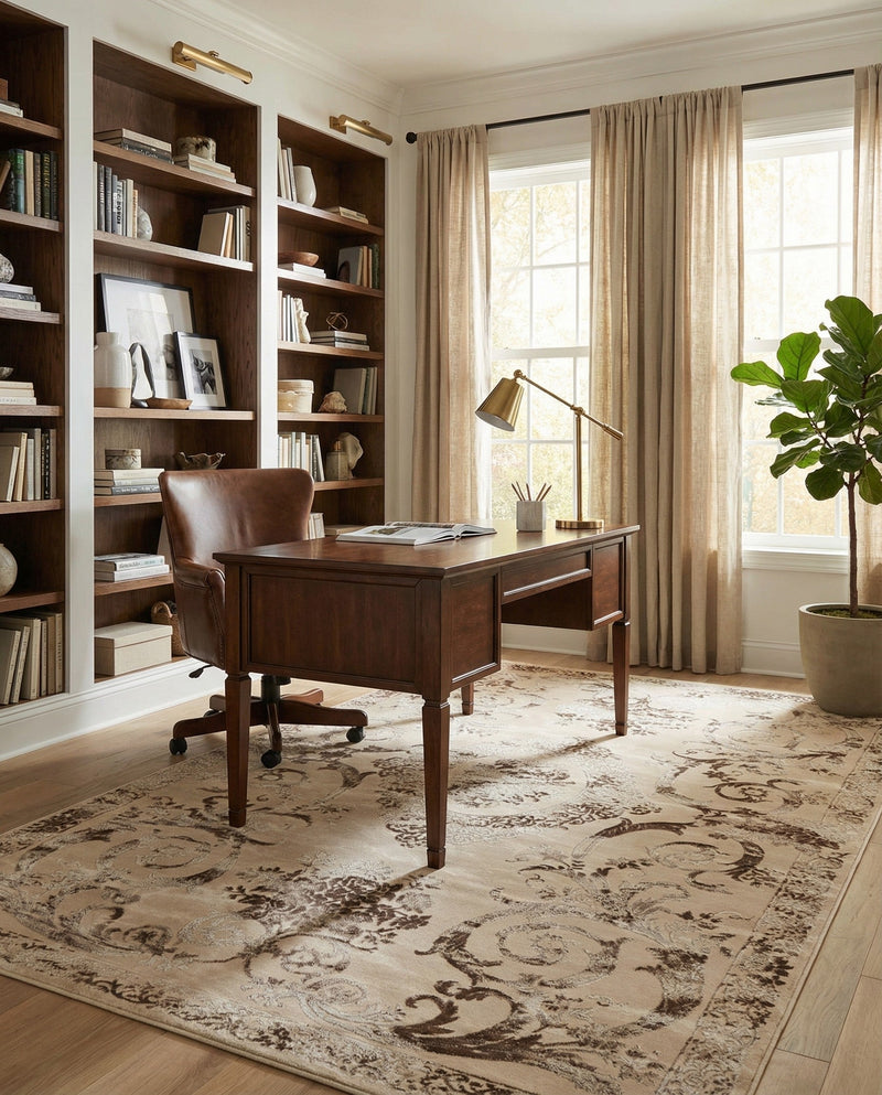 Bloomsbury Elegance Collection Area Rug - Mayfair Rectangle Beige  lifestyle 32