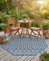 Savannah Pergola Collection Area Rug -  Pergola (Blue) Octagon Blue  lifestyle 57