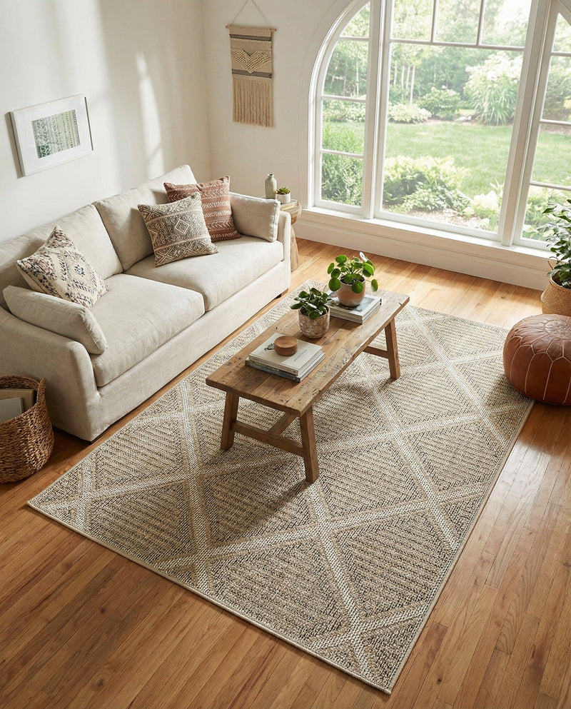 Savannah Pergola Collection Area Rug -  Eden Rectangle Khaki  lifestyle 52