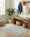 Seaside Stripes Collection Area Rug -  Boardwalk (Teal) Rectangle Teal  lifestyle 19