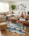 Colorburst Oasis Collection Area Rug -  Lagoon Rectangle Multi  lifestyle 11