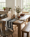 Woven Udaipur Collection Area Rug - Jaipur Table Runner Black and White  lifestyle 38