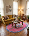 Heritage Elegance Collection Area Rug -  Winterthur (Fuchsia) Oval Fuchsia  lifestyle 65