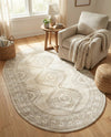 Savannah Elegance Collection Area Rug -  Tybee (Ivory) Oval Ivory  lifestyle 39