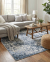Aegean Elegance Washables Collection Area Rug -  Serifos Rectangle Navy Blue  lifestyle 20
