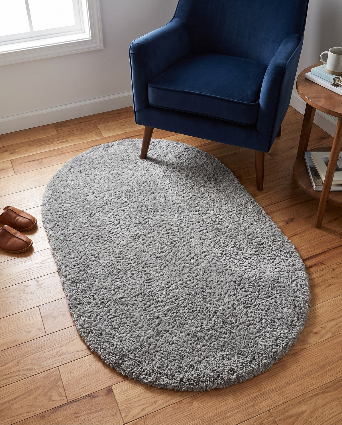 Alpine Plush Collection Area Rug -  Cortina (Sterling) Oval Sterling  lifestyle 94