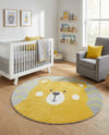 Wonder Tykes Collection Area Rug -  Whirlwind Round Yellow  lifestyle 17