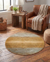 Zagros Oasis Collection Area Rug -  Mehran Round Multi  lifestyle 48