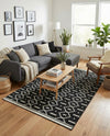Copenhagen Edge Collection Area Rug -  Tivoli Rectangle Black  lifestyle 26