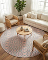 Urban Oasis Rugs Collection Area Rug -  Boulevard (Pink and Aqua) Round Pink and Aqua  lifestyle 55