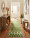Mediterranean Lattice Collection Area Rug - Santorini (Green) Runner Green  lifestyle 40