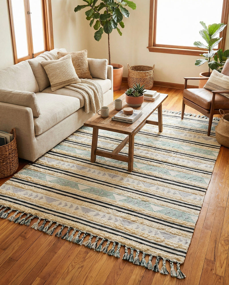 Sonoran Collection Area Rug - Montezuma Rectangle Aquamarine  lifestyle 24