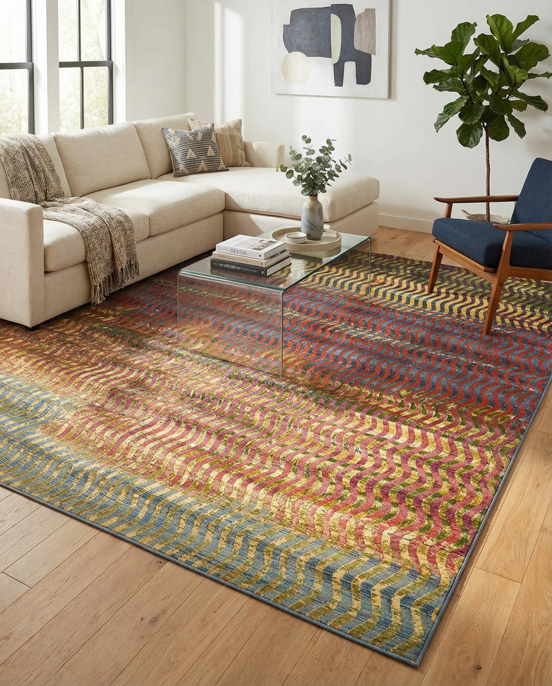 Urban Terrace Collection Area Rug -  Walkway Rectangle Multi  lifestyle 3
