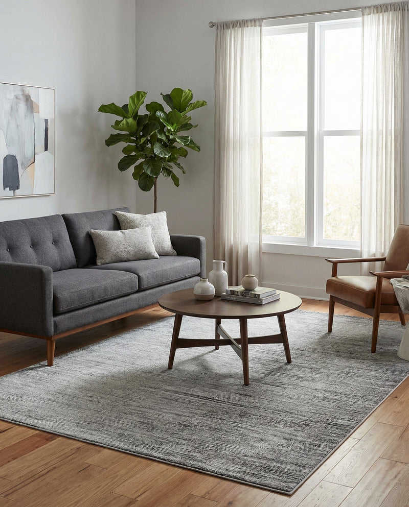 Bloomsbury Elegance Collection Area Rug -  Kensington (Gray) Rectangle Gray  lifestyle 8