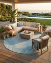 Urban Terrace Collection Area Rug -  Chelsea (Light Aqua) Round Light Aqua  lifestyle 20