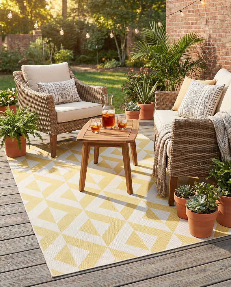 Urban Oasis Rugs Collection Area Rug -  Highrise (Yellow) Rectangle Yellow  lifestyle 10