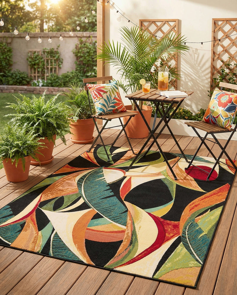 Seaside Blooms Collection Area Rug -  Tivoli Rectangle Multi  lifestyle 31