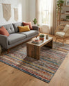 Jewel Oasis Collection Area Rug - Sapphire (Multi) Rectangle Multi  lifestyle 22
