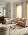 Hollywood Luxe Collection Area Rug - Sunset (White Gold) Square White Gold  lifestyle 53