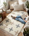 Cozy Cove Shag Collection Area Rug -  Driftwood Rectangle Ivory  lifestyle 24