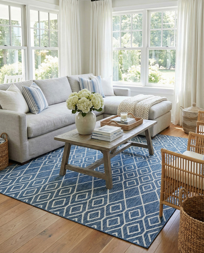 Urban Oasis Rugs Collection Area Rug -  Boulevard (Blue) Rectangle Blue  lifestyle 14