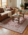 Tribal Terrace Treasures Collection Area Rug -  Incan Isle (Rust Red) Rectangle Rust Red  lifestyle 31