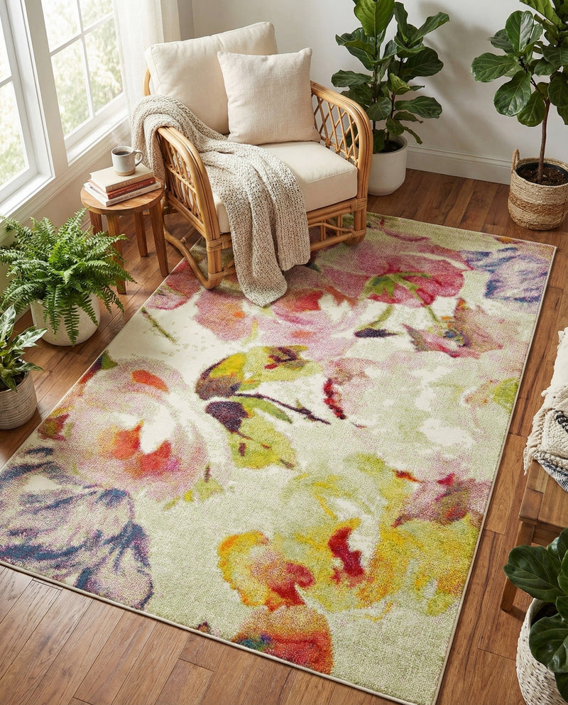 Venetian Elegance Collection Area Rug -  Marghera Rectangle Ivory  lifestyle 29
