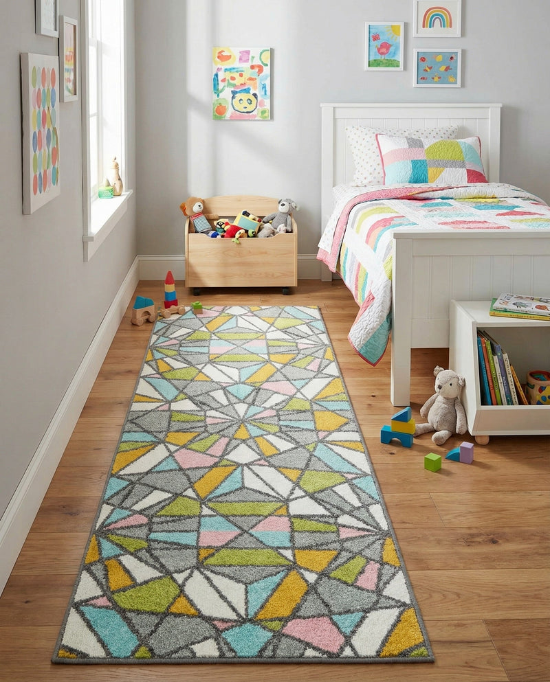 Wonder Tykes Collection Area Rug -  Chromatic Runner Multi  lifestyle 47