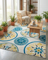 Urban Terrace Collection Area Rug -  Deck Rectangle Cream  lifestyle 40