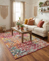 Mediterranean Lattice Collection Area Rug - Santorini (Multi) Rectangle Multi  lifestyle 6