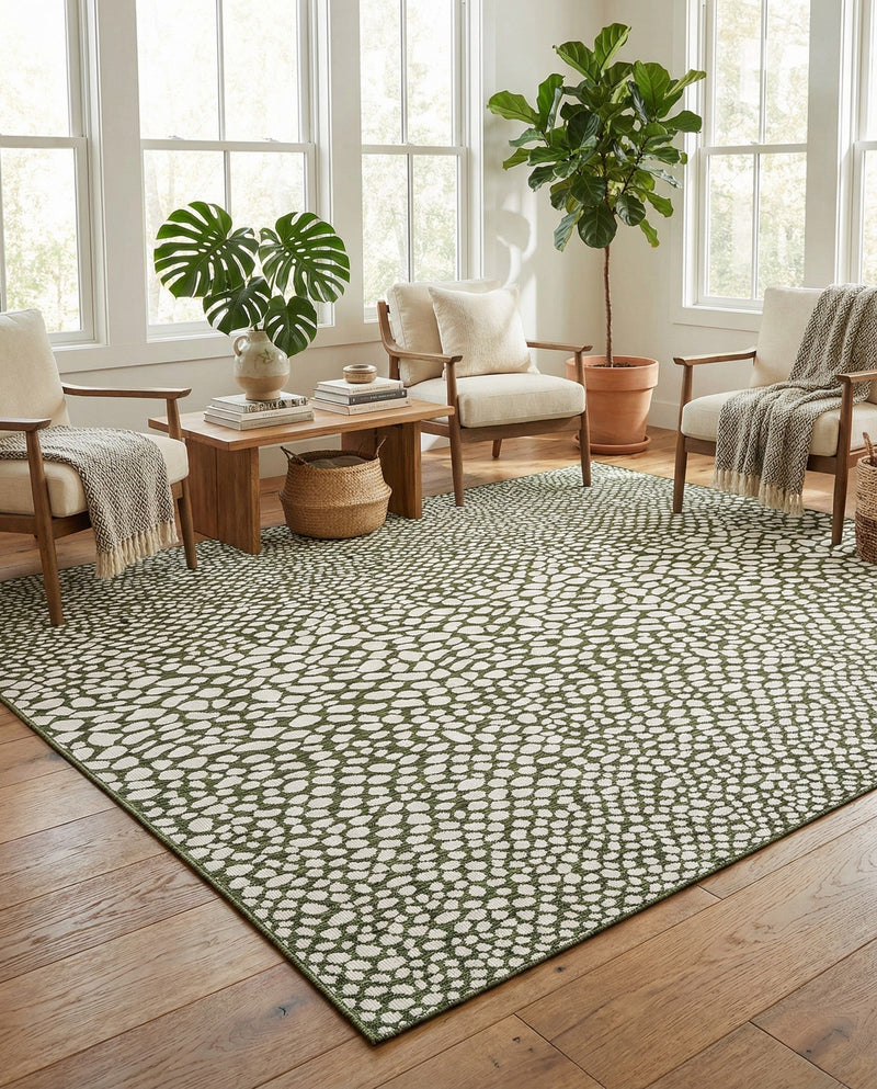 Urban Oasis Rugs Collection Area Rug -  Terrace (Green) Square Green  lifestyle 67
