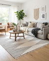 Thar Cotton Collection Area Rug - Jaisalmer (White) Rectangle White  lifestyle 5