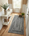 Sustainable Strands Indoor-Outdoor Oasis Collection Area Rug -  Sandbar (Black and White) Runner Black and White  lifestyle 66
