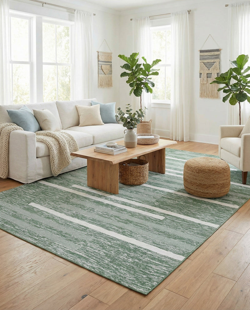 Cathedral Elegance Collection Area Rug - Chapel Rectangle Green  lifestyle 55
