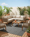 Jill Zarin Sedona Oasis Outdoor Collection Area Rug - Coconino (Black Sky) Rectangle Black Sky  lifestyle 9