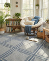 Savannah Pergola Collection Area Rug -  Eden Rectangle Navy Blue  lifestyle 24